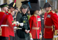 PEOPLE -  London: Kate und William an der Irish Guards St Patrick's Day Parade