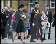 PEOPLE -  London: Kate und William an der Irish Guards St Patrick's Day Parade