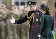 PEOPLE -  London: Kate und William an der Irish Guards St Patrick's Day Parade