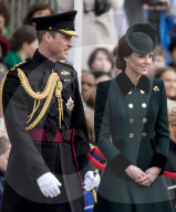 PEOPLE -  London: Kate und William an der Irish Guards St Patrick's Day Parade