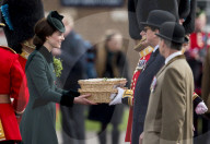 PEOPLE -  London: Kate und William an der Irish Guards St Patrick's Day Parade