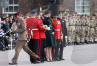 PEOPLE -  London: Kate und William an der Irish Guards St Patrick's Day Parade