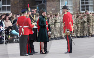 PEOPLE -  London: Kate und William an der Irish Guards St Patrick's Day Parade