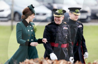 PEOPLE -  London: Kate und William an der Irish Guards St Patrick's Day Parade