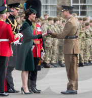 PEOPLE -  London: Kate und William an der Irish Guards St Patrick's Day Parade