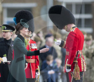 PEOPLE -  London: Kate und William an der Irish Guards St Patrick's Day Parade