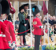PEOPLE -  London: Kate und William an der Irish Guards St Patrick's Day Parade