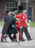 PEOPLE -  London: Kate und William an der Irish Guards St Patrick's Day Parade