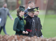 PEOPLE -  London: Kate und William an der Irish Guards St Patrick's Day Parade
