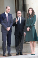 PEOPLE - Dicht gedrängtes Programm: William und Kate zu Besuch bei Francois Hollande im Elysee Palast in Paris