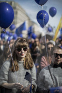 PEOPLE - March of Europe: In Berlin demonstrieren 4000 Menschen für Europa