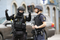 Presumed terror attack outside Åhlens department store, Stockholm, 2017-04-07