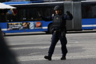 Presumed terror attack outside Åhlens department store, Stockholm, 2017-04-07