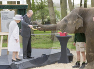 PEOPLE - Queen Elizabeth und Prinz Philip eröffnen das Elefantenzentrum im Zoo von Bedfordshire