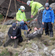PEOPLE - Gerard Butler bei den Dreharbeiten zu 'Keeper'