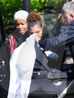 EXKLUSIV - Janet Jackson mit Baby Eissa im Park in London