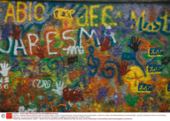 Lata 65 is a creative workshop teaching street art to senior citizens, Lisbon, Portugal, May 2015