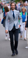 Pippa Middleton, Carole Middleton, Michael Middleton and Pippa's boyfriend James Matthews leave Wimbledon