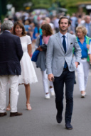 Pippa Middleton, Carole Middleton, Michael Middleton and Pippa's boyfriend James Matthews leave Wimbledon