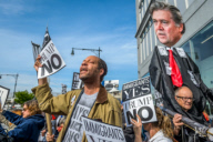 US: Thousands protest TrumpÕs first visit to NYC