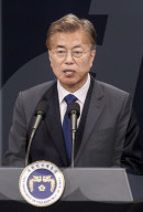 NEWS - Der neue südkoreanische Präsident Moon Jae hält ein Presskonferenz