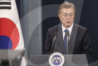 NEWS - Der neue südkoreanische Präsident Moon Jae hält ein Presskonferenz