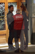 PEOPLE - Aidan Turner und  Eleanor Tomlinson nachts in London unterwegs