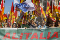 NEWS - Italien: Alitalia Mitarbeiter protestieren in Rom
