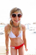 Portrait of a sexy young woman on the beach, Ibiza 2006