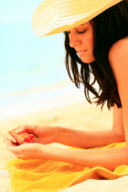Woman on a beach