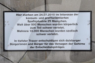 NEWS - Duisburg: Gedenkstätte für die Opfer der Loveparade 2010 