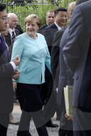 NEWS - Merkel und Xi im Panda Garden im Zoo Berlin