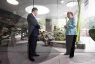 NEWS - Merkel und Xi im Panda Garden im Zoo Berlin