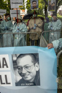 NEWS - Deutschland: Menschenrechtsaktivisten demonstrieren vor der chinesischen Botschaft