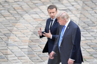 NEWS - Paris: Emmanuel Macron empfängt Donald Trump im Elysee Palast