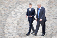 NEWS - Paris: Emmanuel Macron empfängt Donald Trump im Elysee Palast
