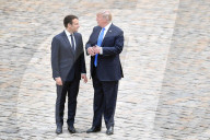 NEWS - Paris: Emmanuel Macron empfängt Donald Trump im Elysee Palast
