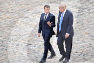NEWS - Paris: Emmanuel Macron empfängt Donald Trump im Elysee Palast