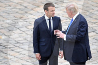 NEWS - Paris: Emmanuel Macron empfängt Donald Trump im Elysee Palast
