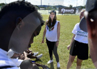EXKLUSIV - Die schwangere Prinzessin Sofia besucht den Fussball Nachwuchs am Gothia Cup in Göteborg