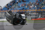 PEOPLE - Brian Johnson kippt in Silverstone an der 'Celebrity Challenge Trophy Race' seinen Austin A35