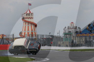 PEOPLE - Brian Johnson kippt in Silverstone an der 'Celebrity Challenge Trophy Race' seinen Austin A35