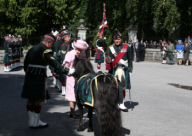 The Queen Inspects The Guard At Balmoral