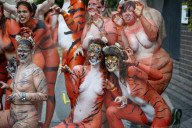 FEATURE - 'Streak for Tigers': Nackte Tiger für den London Zoo