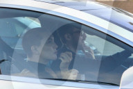 EXKLUSIV - Kahle  Kate Hudson schminkt sich im Auto bevor sie "behutet" aussteigt