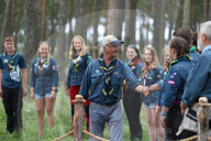 PEOPLE - König Carl Gustaf bei einem Pfadfindertreffen in Kristianstad 