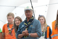 PEOPLE - König Carl Gustaf bei einem Pfadfindertreffen in Kristianstad 