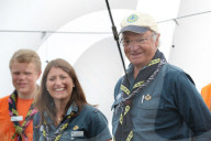 PEOPLE - König Carl Gustaf bei einem Pfadfindertreffen in Kristianstad 