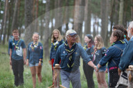 PEOPLE - König Carl Gustaf bei einem Pfadfindertreffen in Kristianstad 
