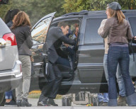PEOPLE - Gillian Anderson am Set von Akte X in Vancouver